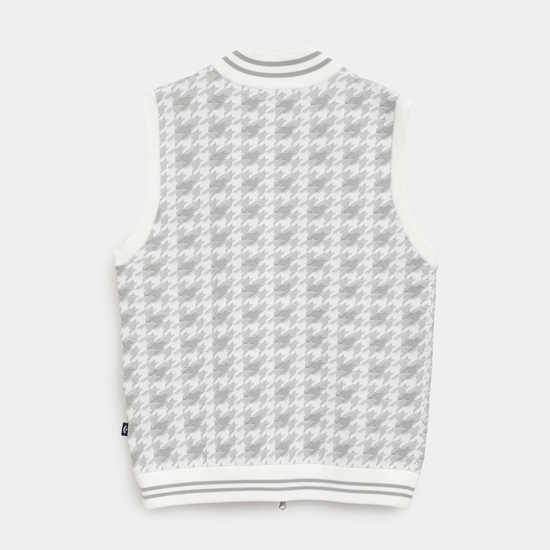 サイズXL【新品】1PIU1UGUALE3 ロゴジャカード ニットベスト ロゴジャガードニット(130~160cm)(130cm ブラック): トップス