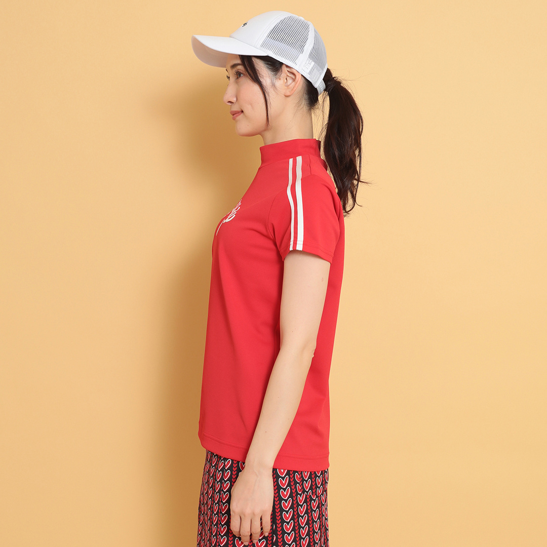 ラブキャロウェイ半袖モックネックシャツ (WOMENS)