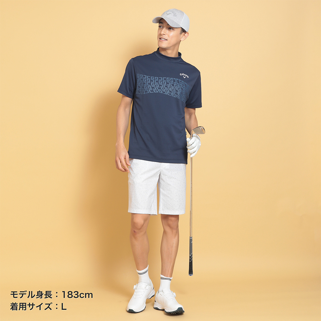 かざあなメッシュロゴプリントショートパンツ (MENS)