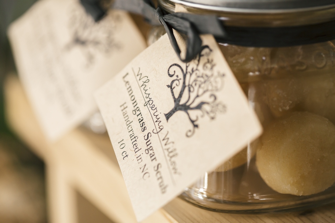 Locally made items can also be found in the store, such as this lemongrass sugar scrub. Locally made items can also be found in the store, such as this lemongrass sugar scrub.