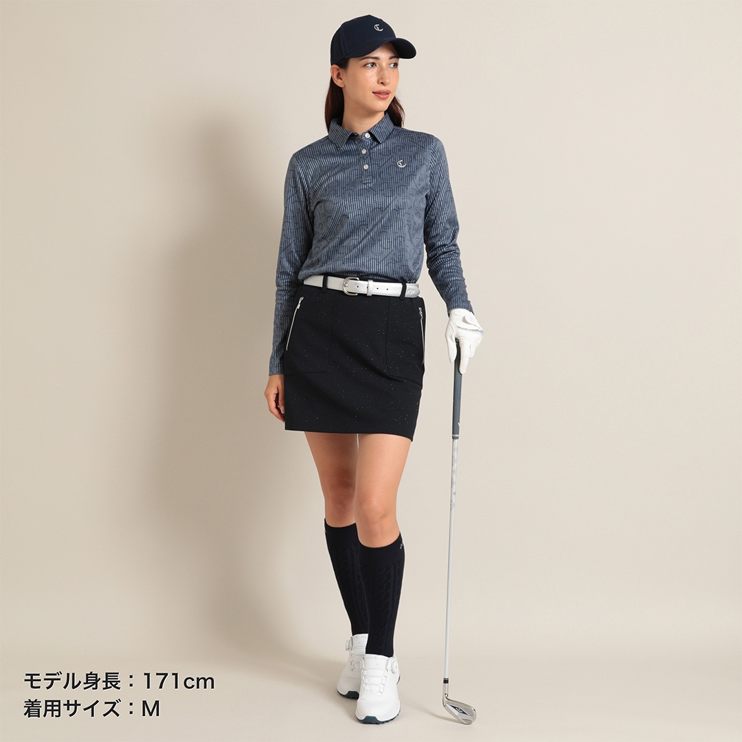 C/Gプリントストライプジャカード長袖シャツ (WOMENS)