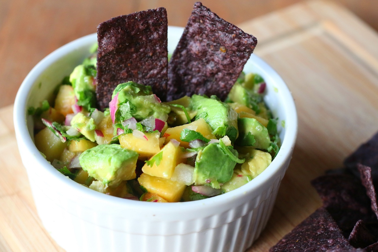 Peach Salsa with Avocado: Perfect with Chips or Burgers