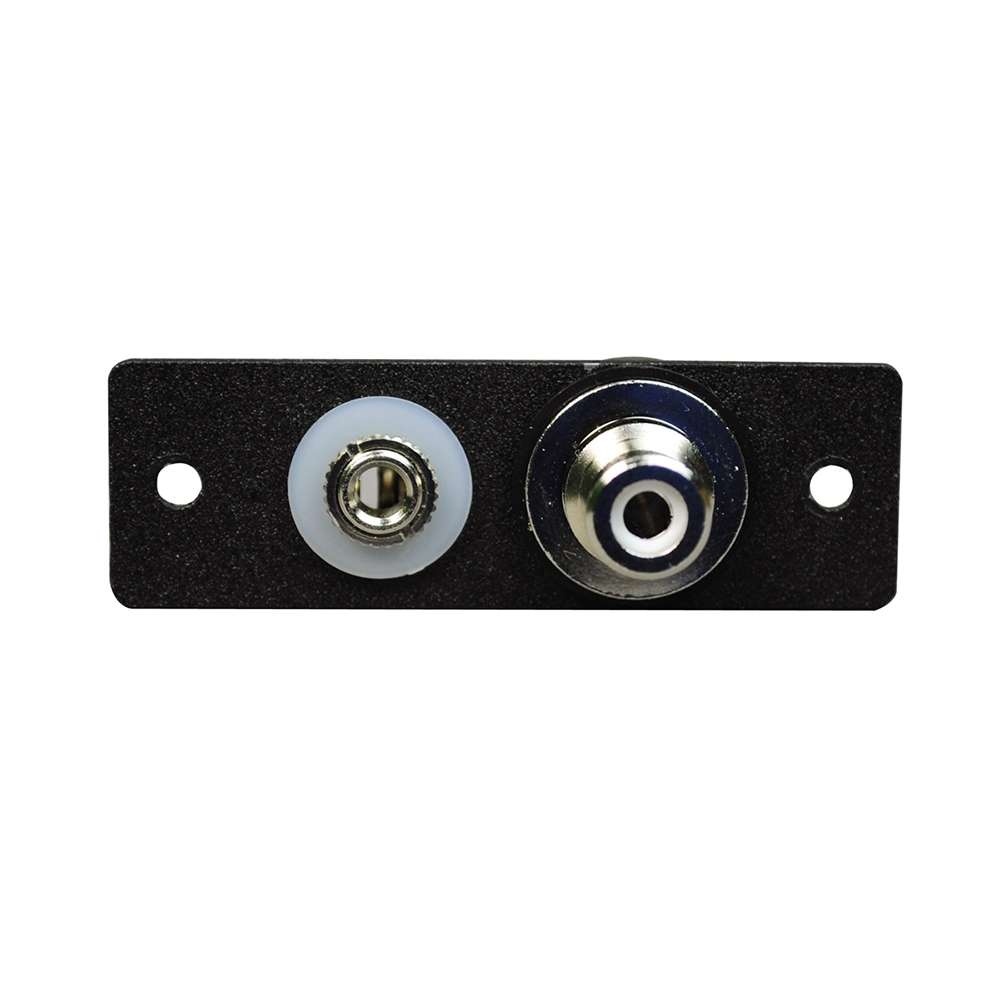 Wiremold Audio/Video Interface Plates (AVIP) RCA Female to BNC Female Adapter, 3.5mm Stereo Mini Jack to Solder Tabs (TAA)