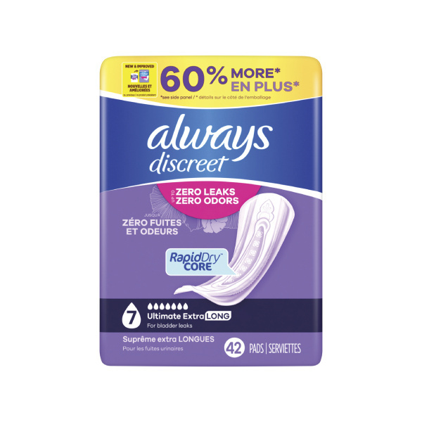 Always Discreet Ultimate Extra Pad - 168/Case (AWHUP2 Health & Beauty Health Care Incontinence Aids) photo