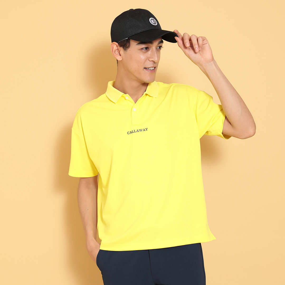 ポリエステルピケオーバーサイズ半袖ポロシャツ (MENS)