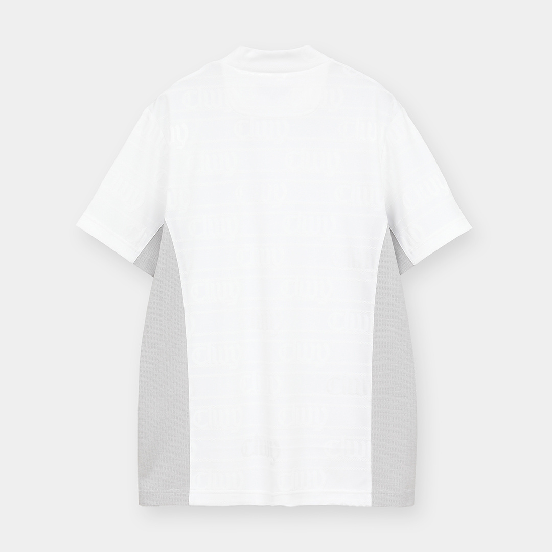 CLWYジャカード×Dot Meshモックネックシャツ (MENS)
