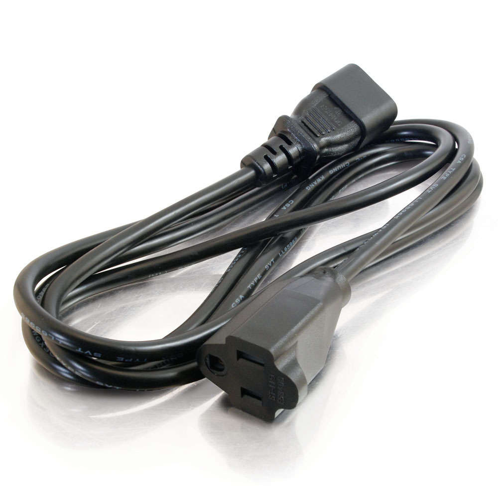18 AWG Monitor Power Adapter Cord (IEC320C14 to NEMA 5-15R) (TAA Compliant)