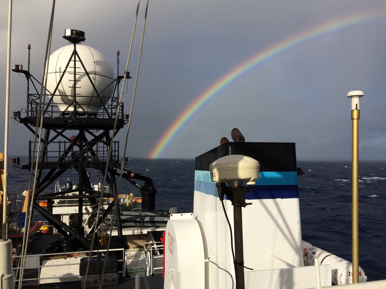 Beautiful Hawaiian rainbow after passing through a rain squall. Photo: NOAA Fisheries/Suzanne Yin.
