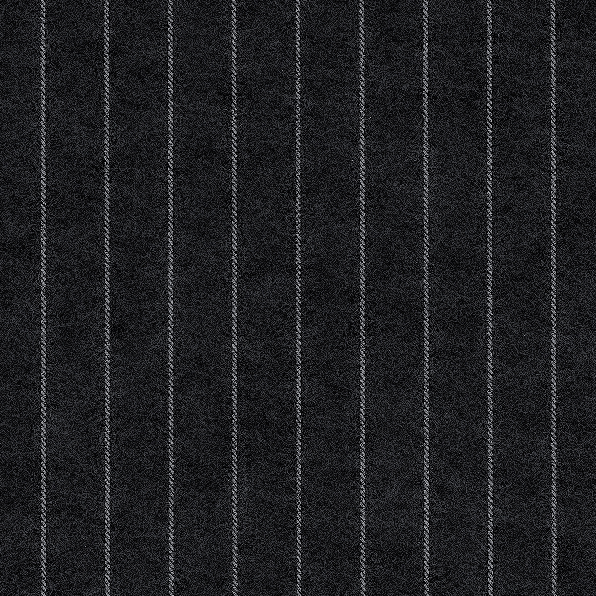 Savile Suiting Pinstripe in White on Black | Phillip Jeffries