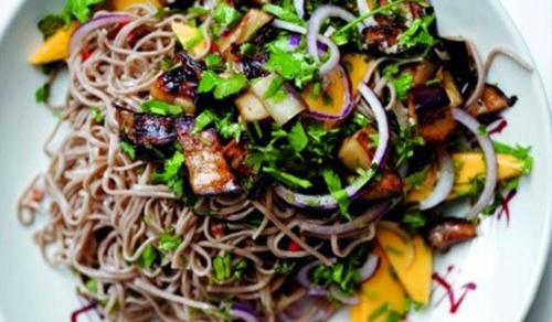 Eggplant & Mango Soba Noodles