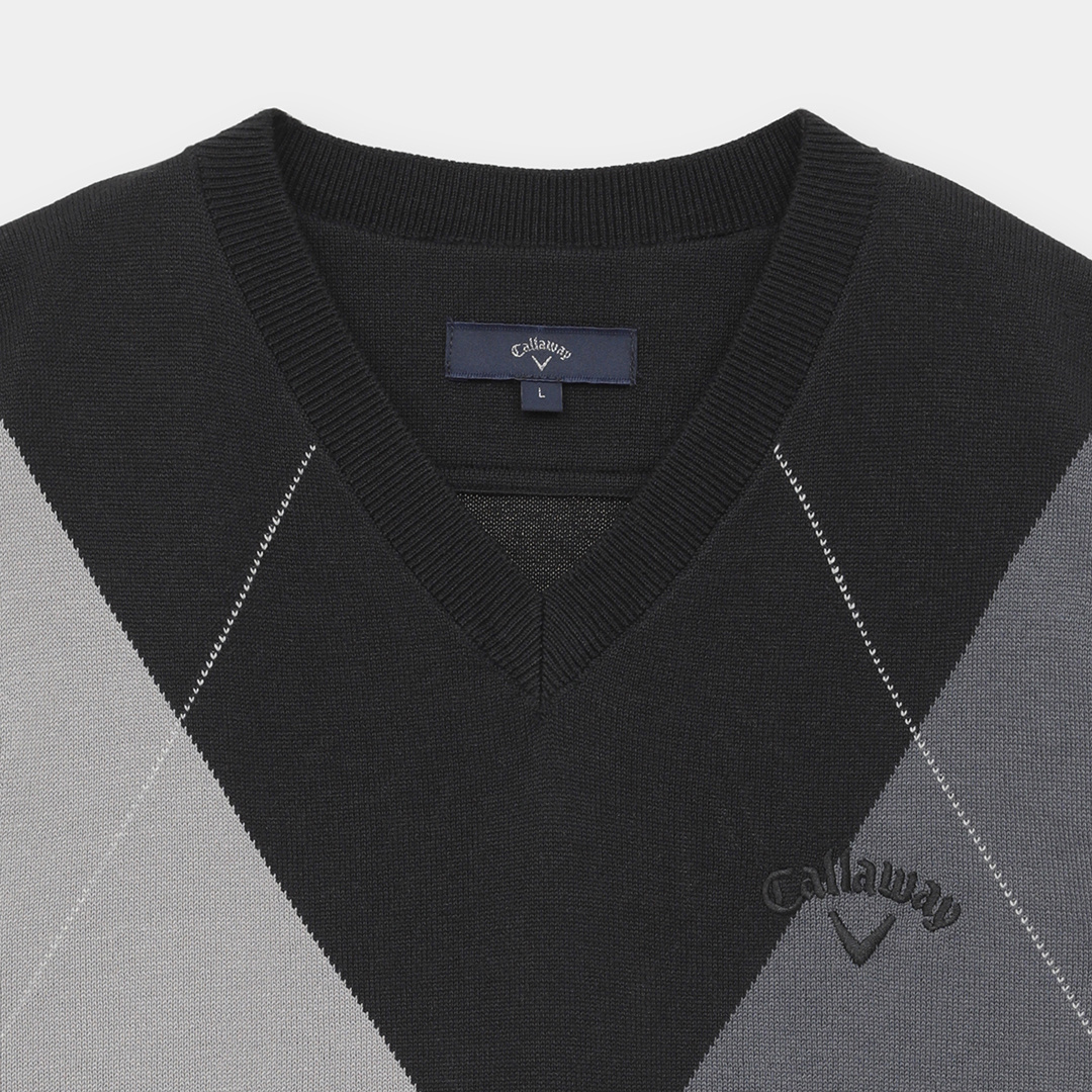 ビッグアーガイルニットベスト (MENS)
