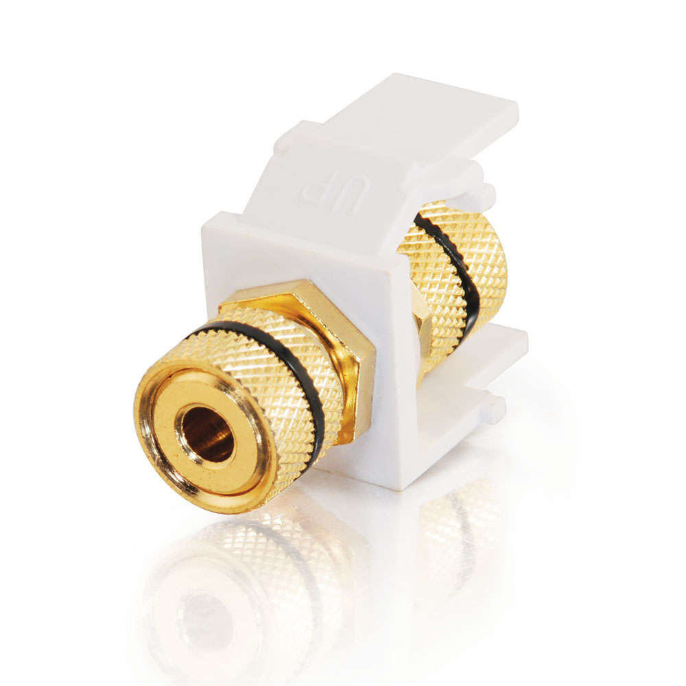 SnapIn Black Banana Jack F/F Keystone Insert Module White Audio Adapters and Couplers