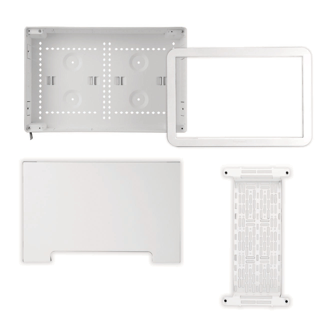 Components of the 9" Dual-Purpose In-Wall Enclosure