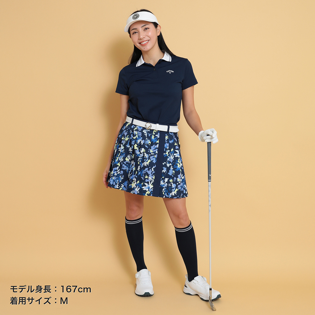 フラワープリントプリーツスカート (WOMENS)