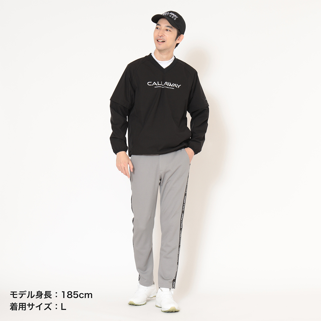 ダブルニットロゴテープ付ジョガーパンツ (MENS)