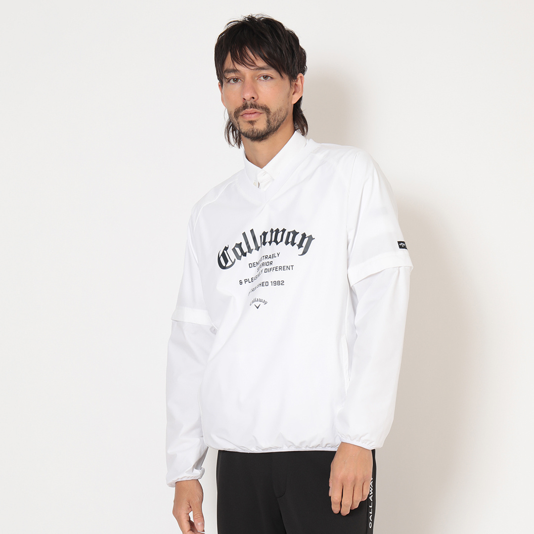 ポリエステルリップ2WAY撥水Vネックブルゾン (MENS)