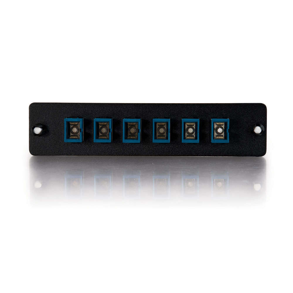 6-Strand, SC, PB Insert, Multimode/Single-Mode, Blue Adapter Panel