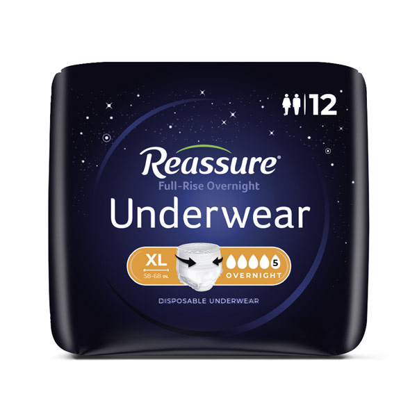 Reassure Full-Rise Overnight Underwear, X-Large - 96/case (REDOUFX2 Health & Beauty Health Care Incontinence Aids) photo