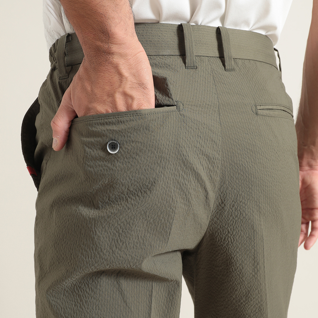 【パパさま専用】マッキントッシュ　クールマックスピケストレッチパンツ COOLMAXドビーストレッチクロップドパンツ｜メンズファッション