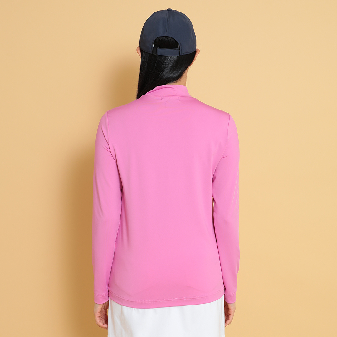 PGG ◾️長袖モックネック◾️ ピンク 長袖モックネックシャツ (WOMENS)