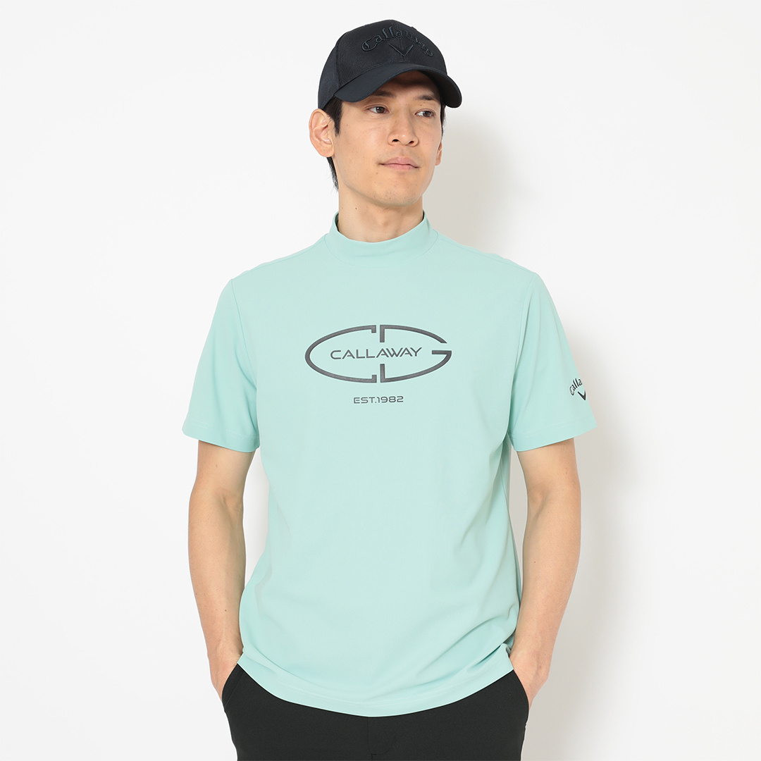 レイブロックカノコ半袖モックネックシャツ (MENS)