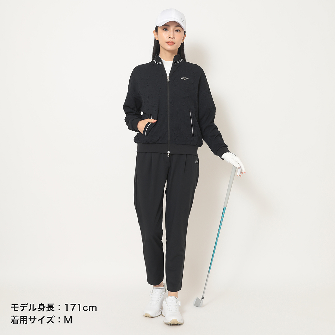 フラワージャカードフルジップスウェット (WOMENS)