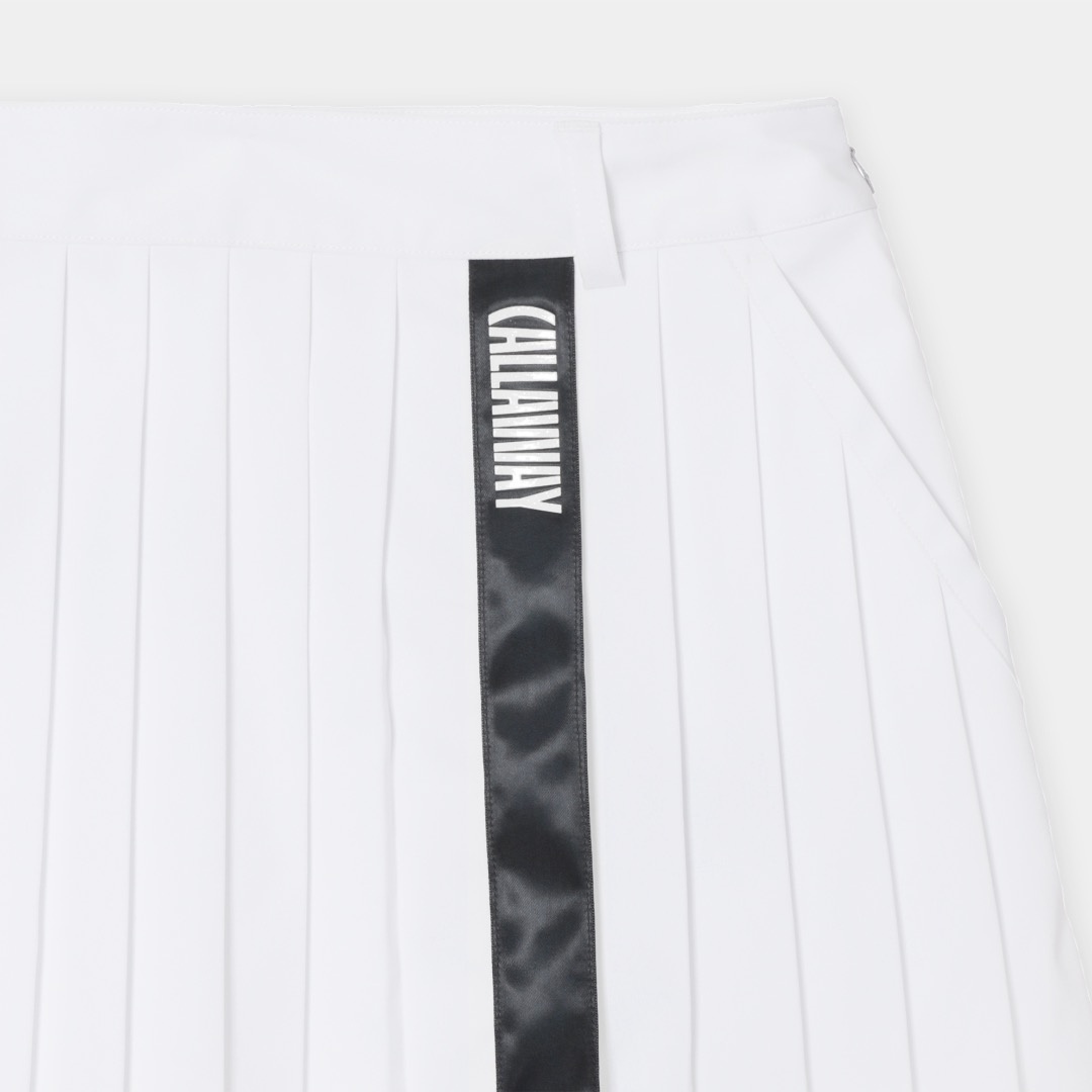 ポリエステルプレーン細プリーツスカート (WOMENS)