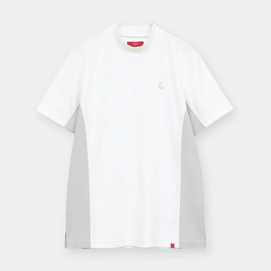 CLWYジャカード×Dot Meshモックネックシャツ (MENS)