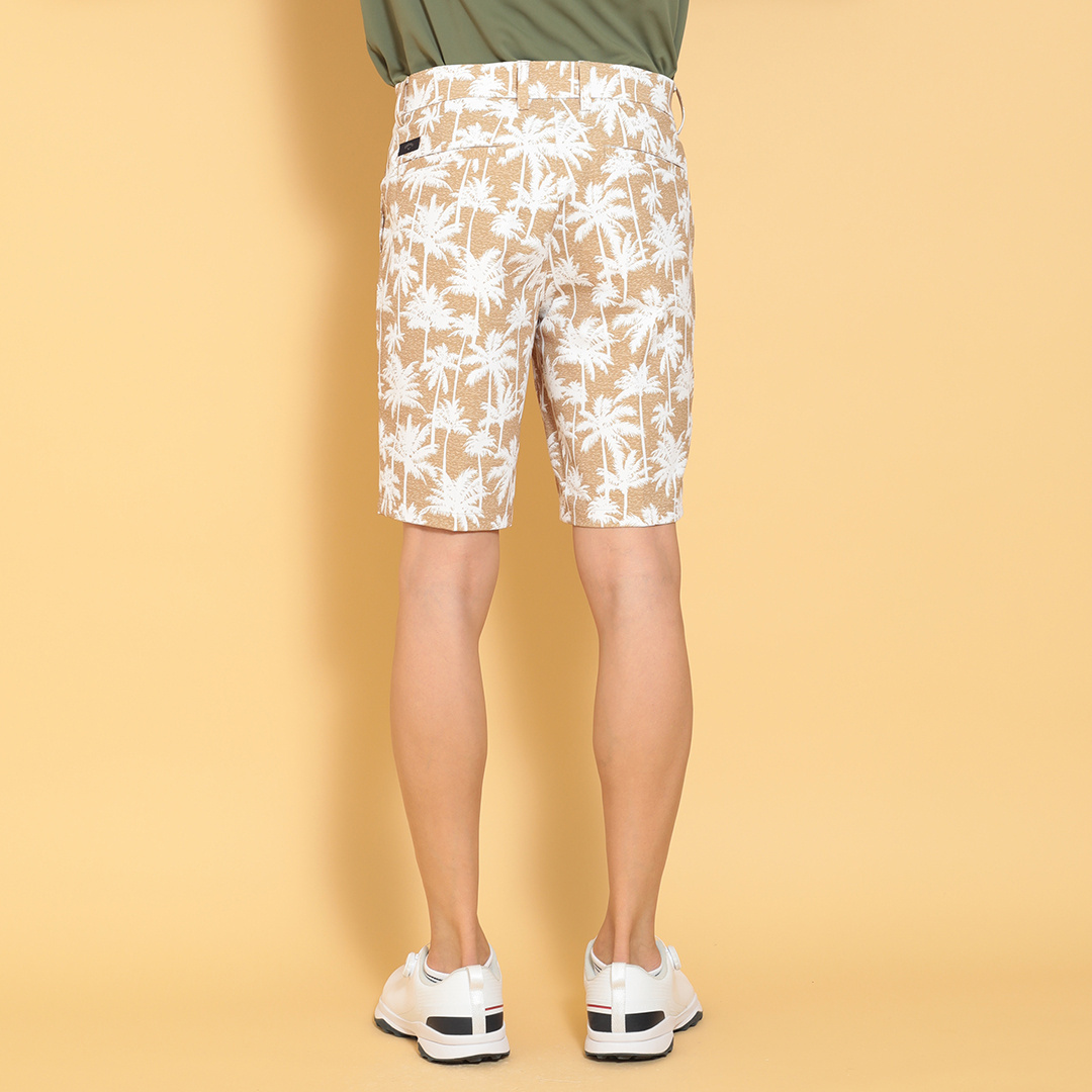 2WAYストレッチドビーヤシ柄ショートパンツ (MENS)