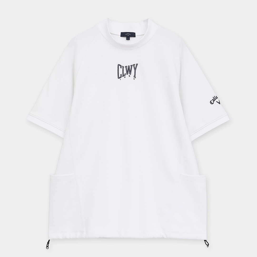 ポンチ半袖モックネック ※S/4Lサイズあり (UNISEX)