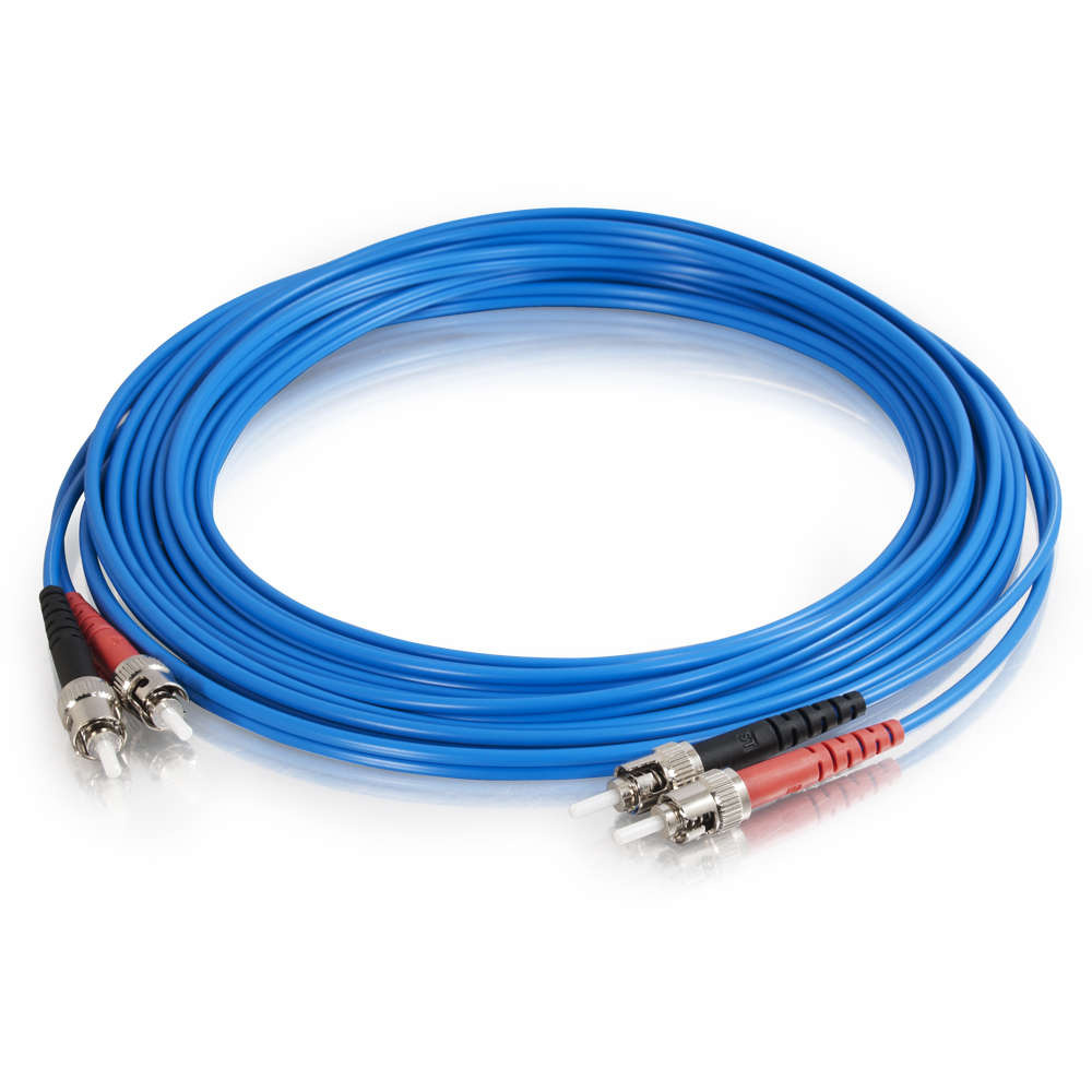 ST-ST 62.5/125 OM1 Duplex Multimode PVC Fiber Optic Cable - Blue