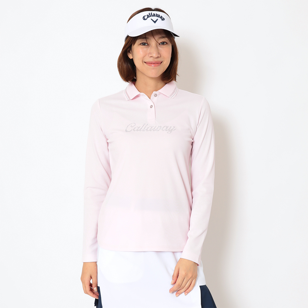 ポリエステルカノコ長袖ポロシャツ (WOMENS)