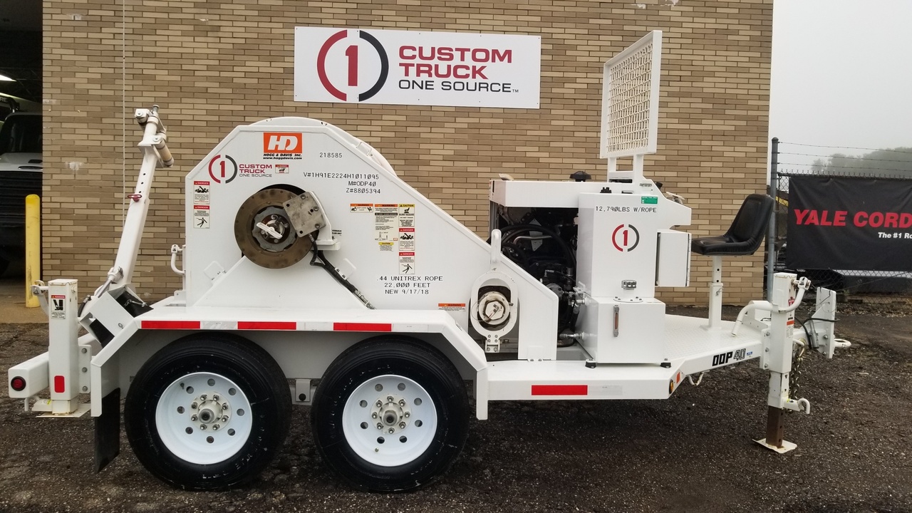 4,000 lbs 22,000 ft of 7/16 in rope Single Drum Puller Rental Custom