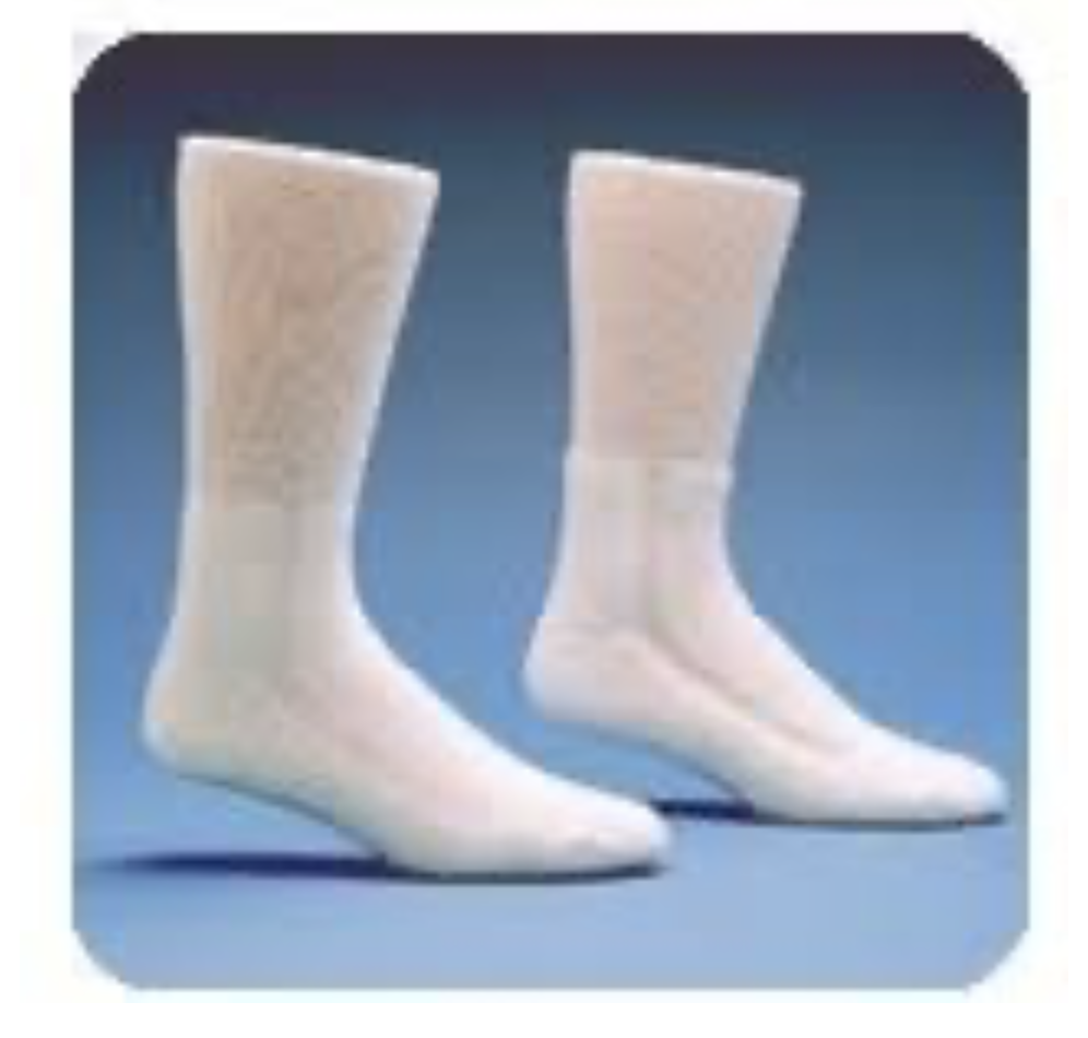 HealthDri Diabetic Socks, Men size 10-13 White, 2/pair (SK3755) photo