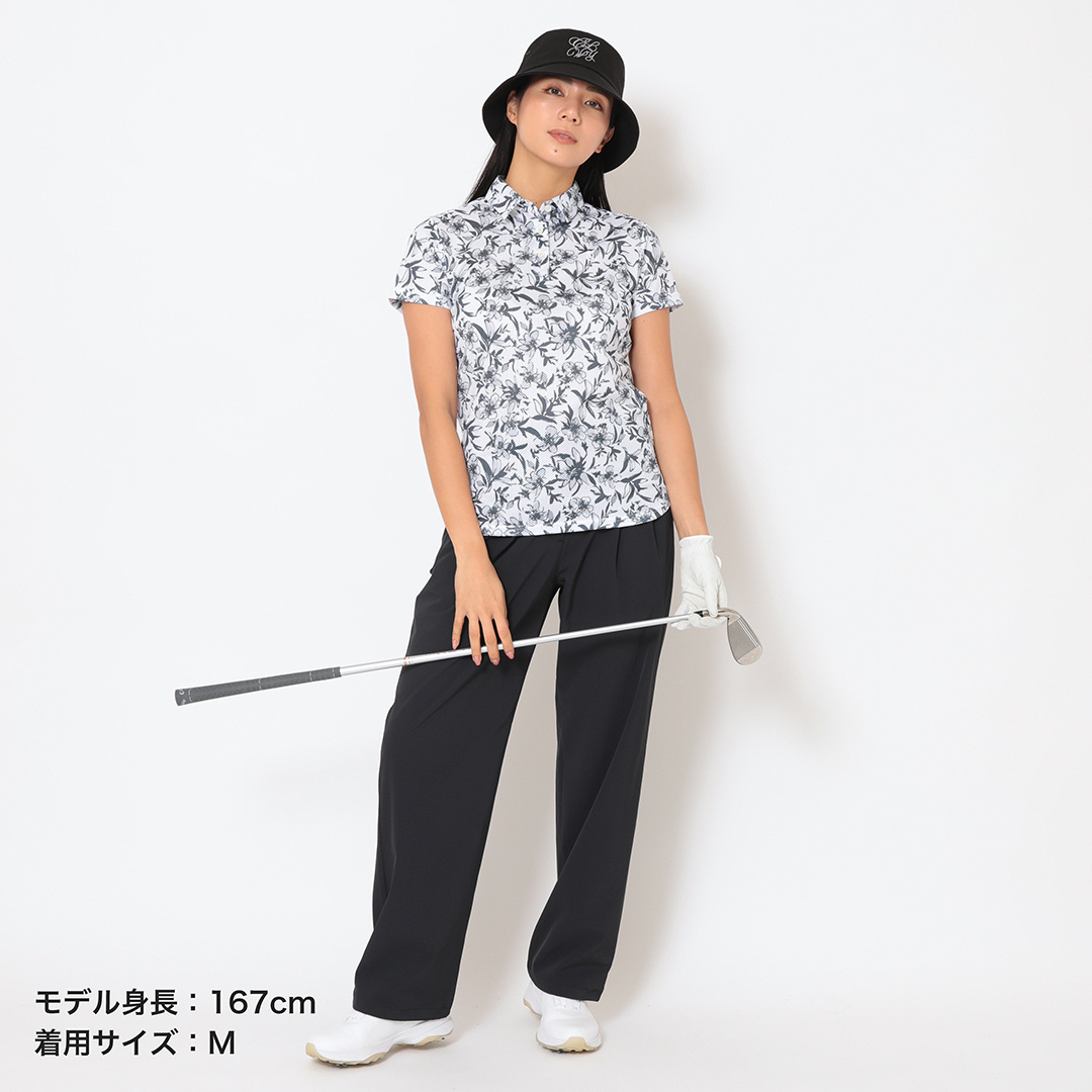 かざあなメッシュフラワープリントシャツ (WOMENS)