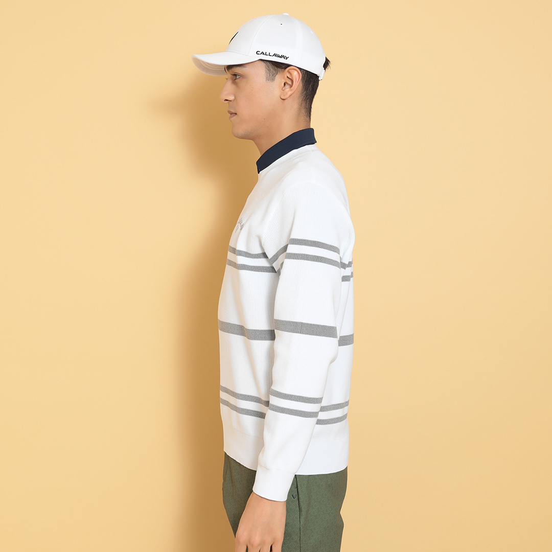 片畦クルーネックニット (MENS)