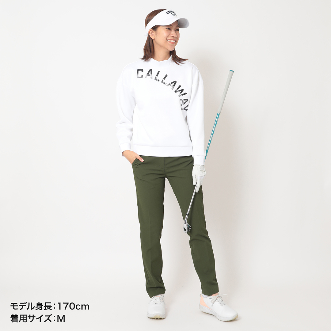 ストレッチダブルニットモックネックスウェット (WOMENS)