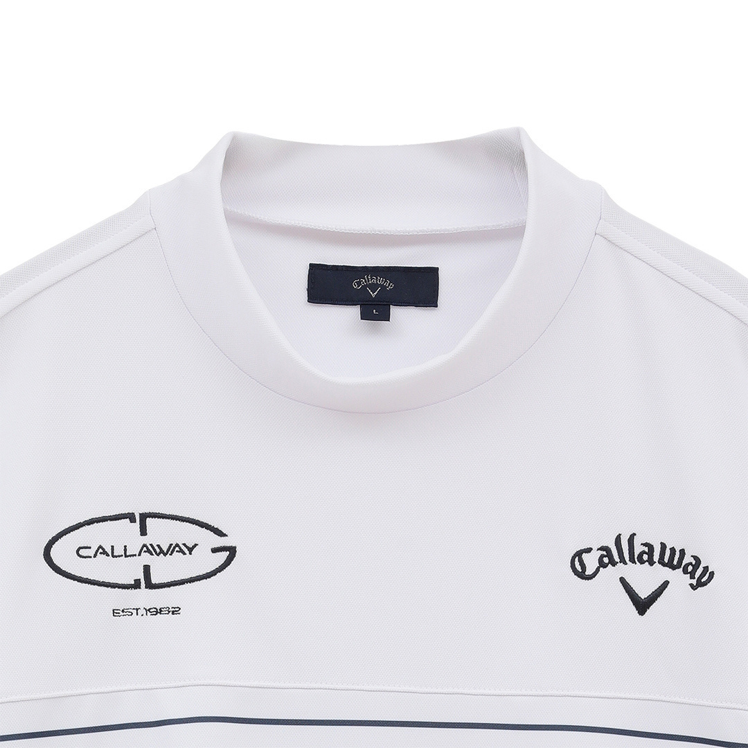 3℃裏クールボーダープリントモックネック ※4Lサイズあり (MENS)