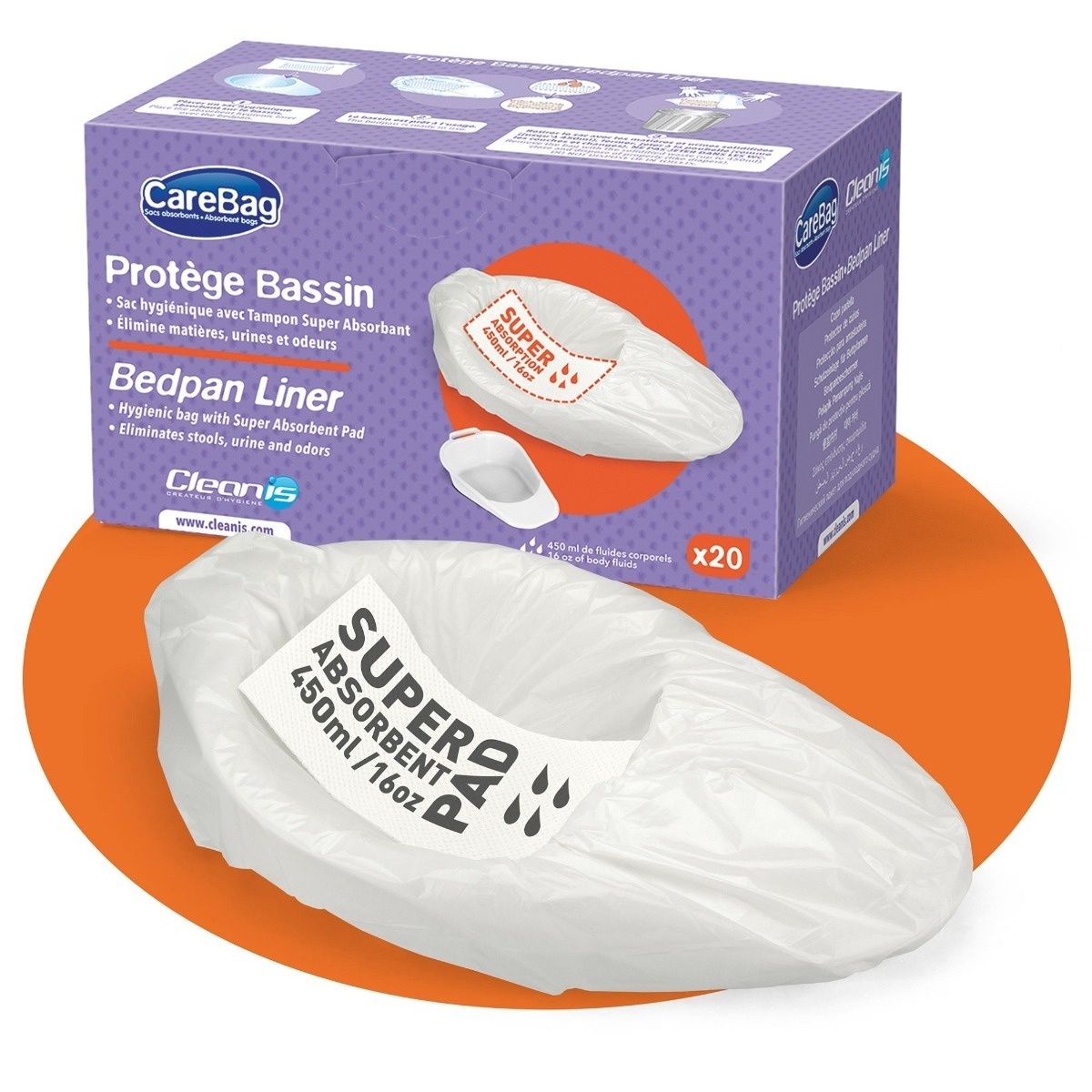 CareBag Bedpan Liner, 120/case (BPLINER6 Health & Beauty Health Care Incontinence Aids) photo