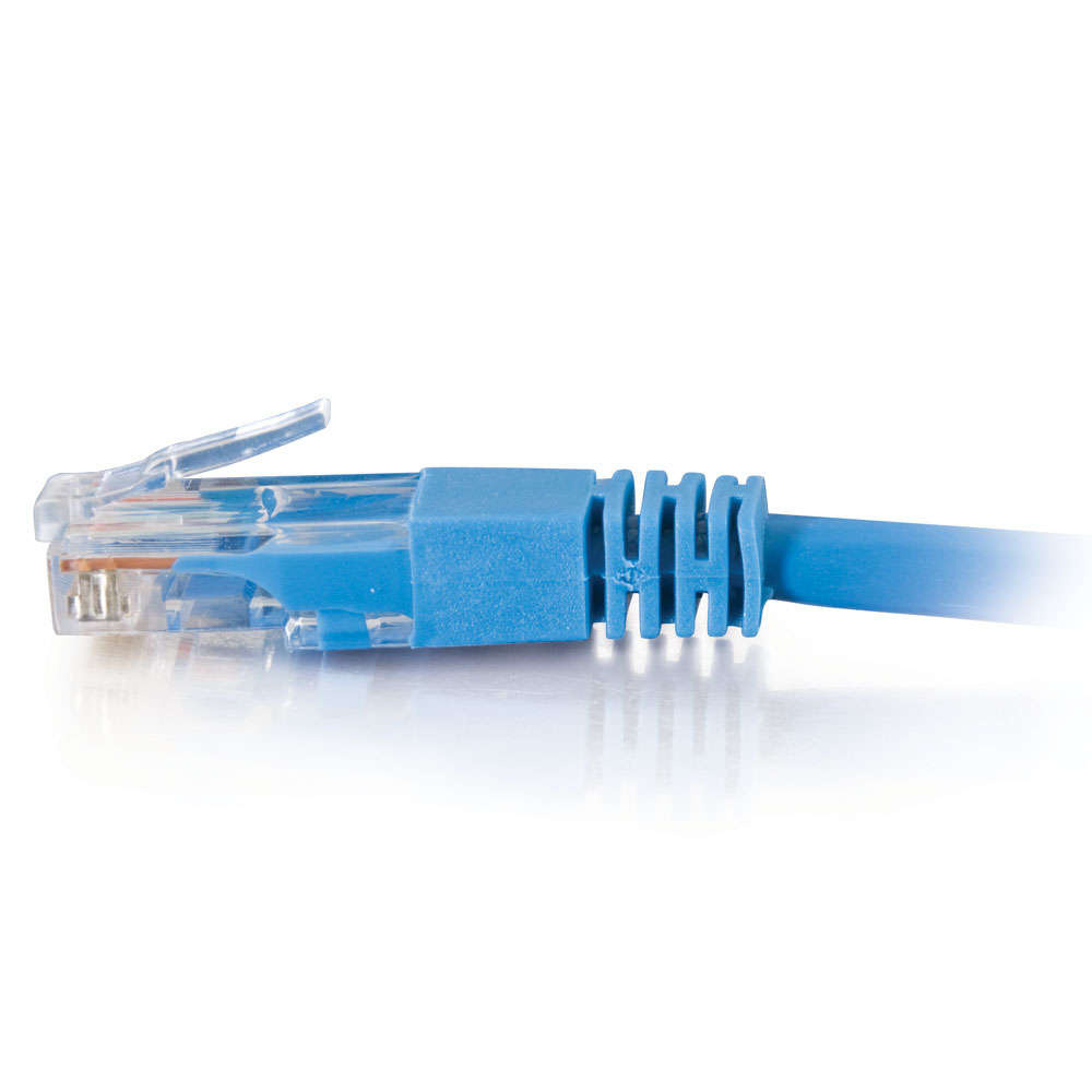 Cat5e Molded Solid Unshielded (UTP) Ethernet Network Patch Cable - Blue