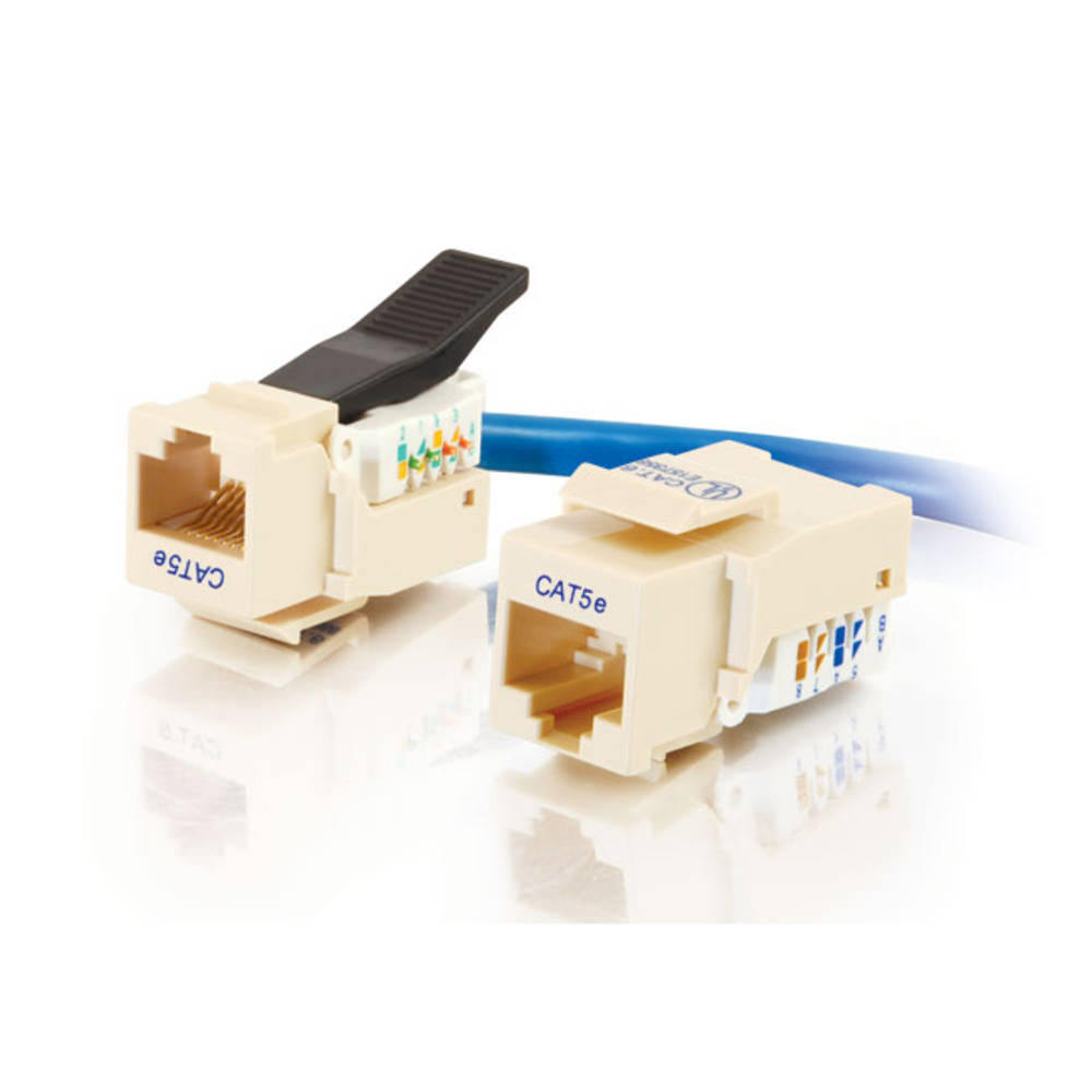 Cat5E RJ45 UTP Toolless Keystone Jack Ivory Data Center Networking