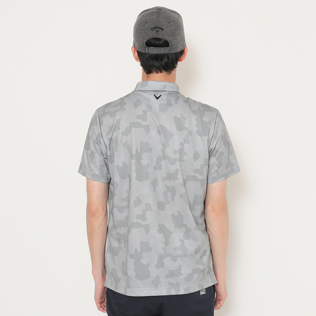 ポリエステルカノコ迷彩柄半袖シャツ (MENS)