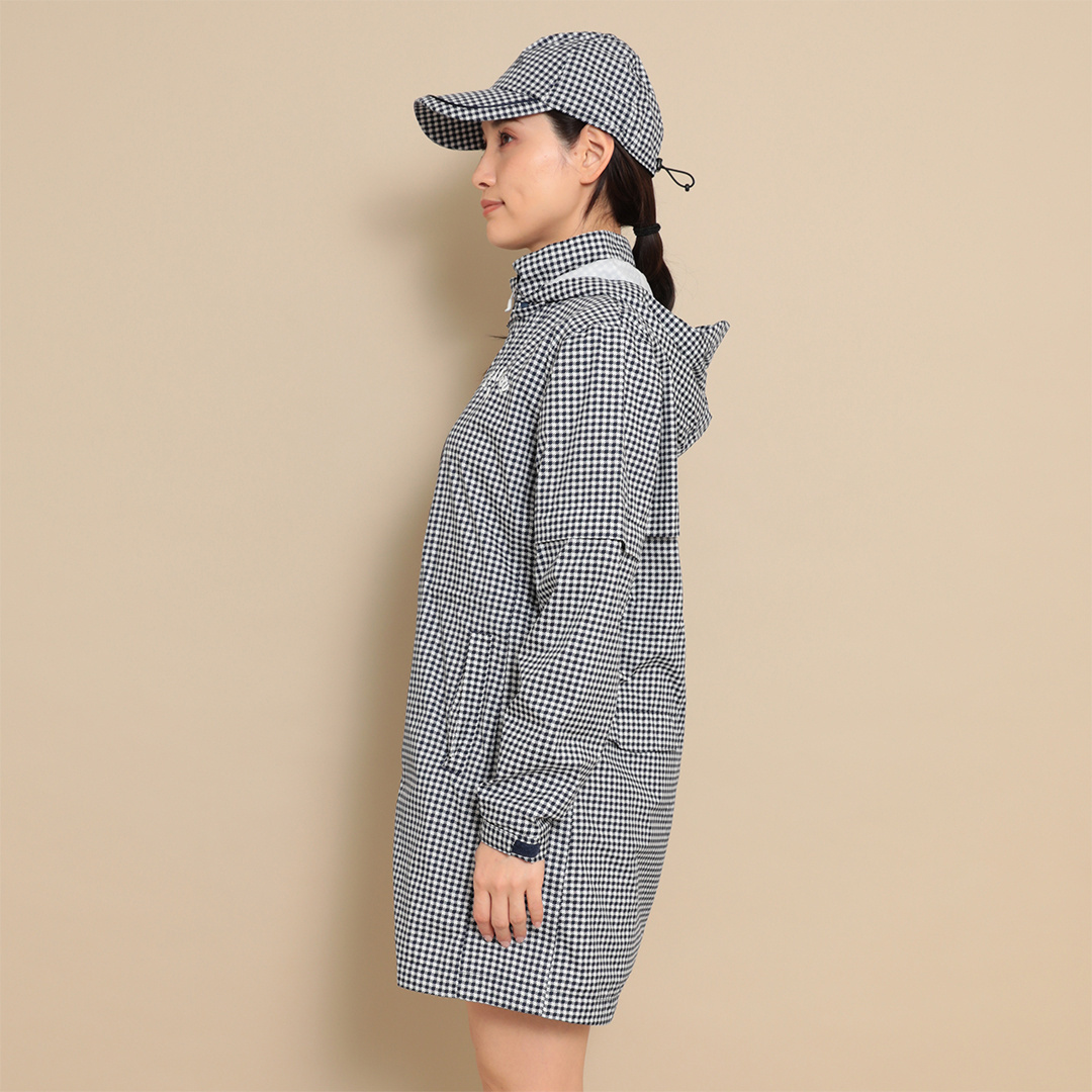 Callaway キャロウェイ レインコート　ワンピース　チェック柄　ゴルフ　緑 Callaway キャロウェイ レインコート ワンピース チェック柄