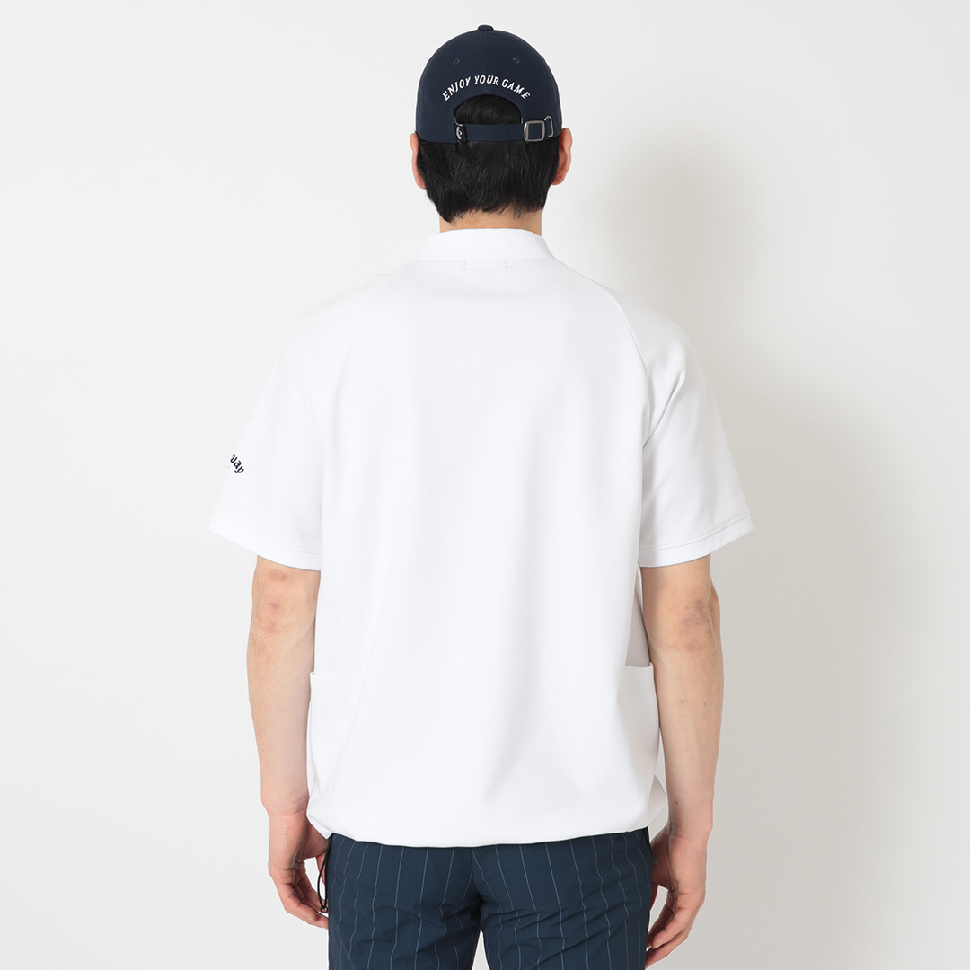 ポンチ半袖モックネック ※S/4Lサイズあり (UNISEX)