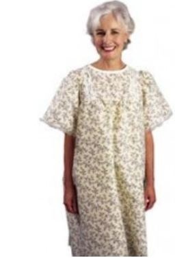 LadyLace Patient Gowns, Short Sleeve, Yellow, 1/each (SK535Y) photo