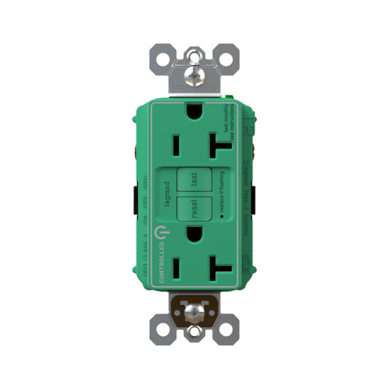 Green Controlled GFCI Receptacle