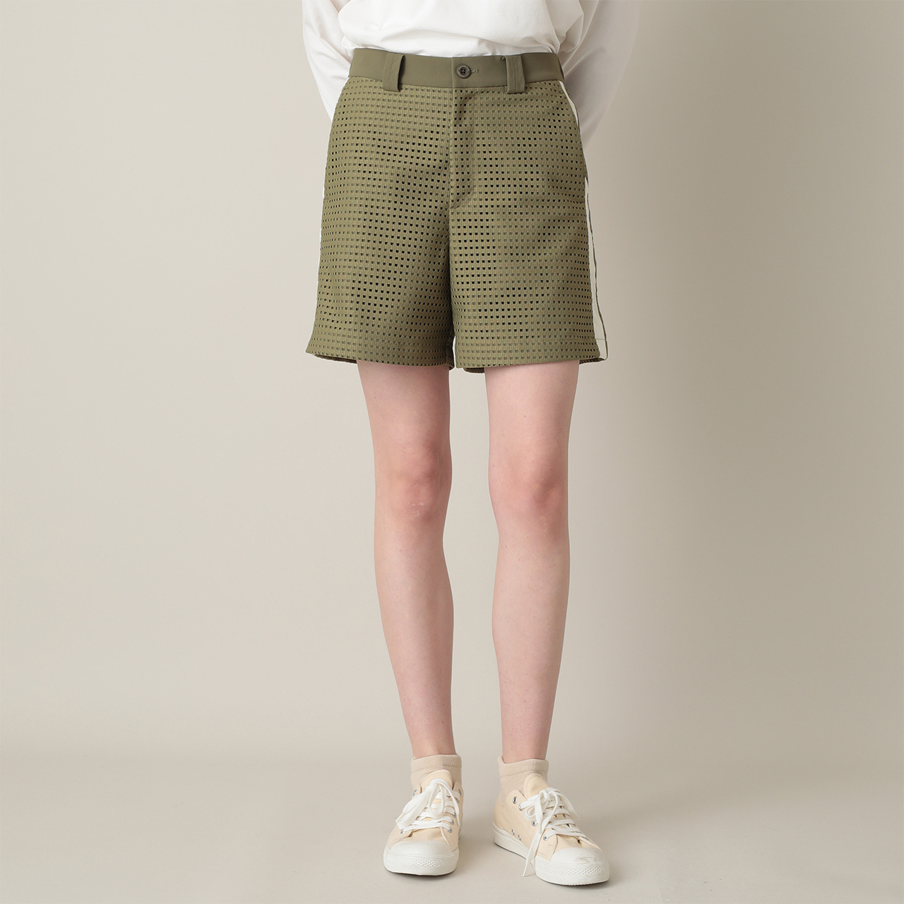 格子素材 レーヤード ショートパンツ(WOMENS)