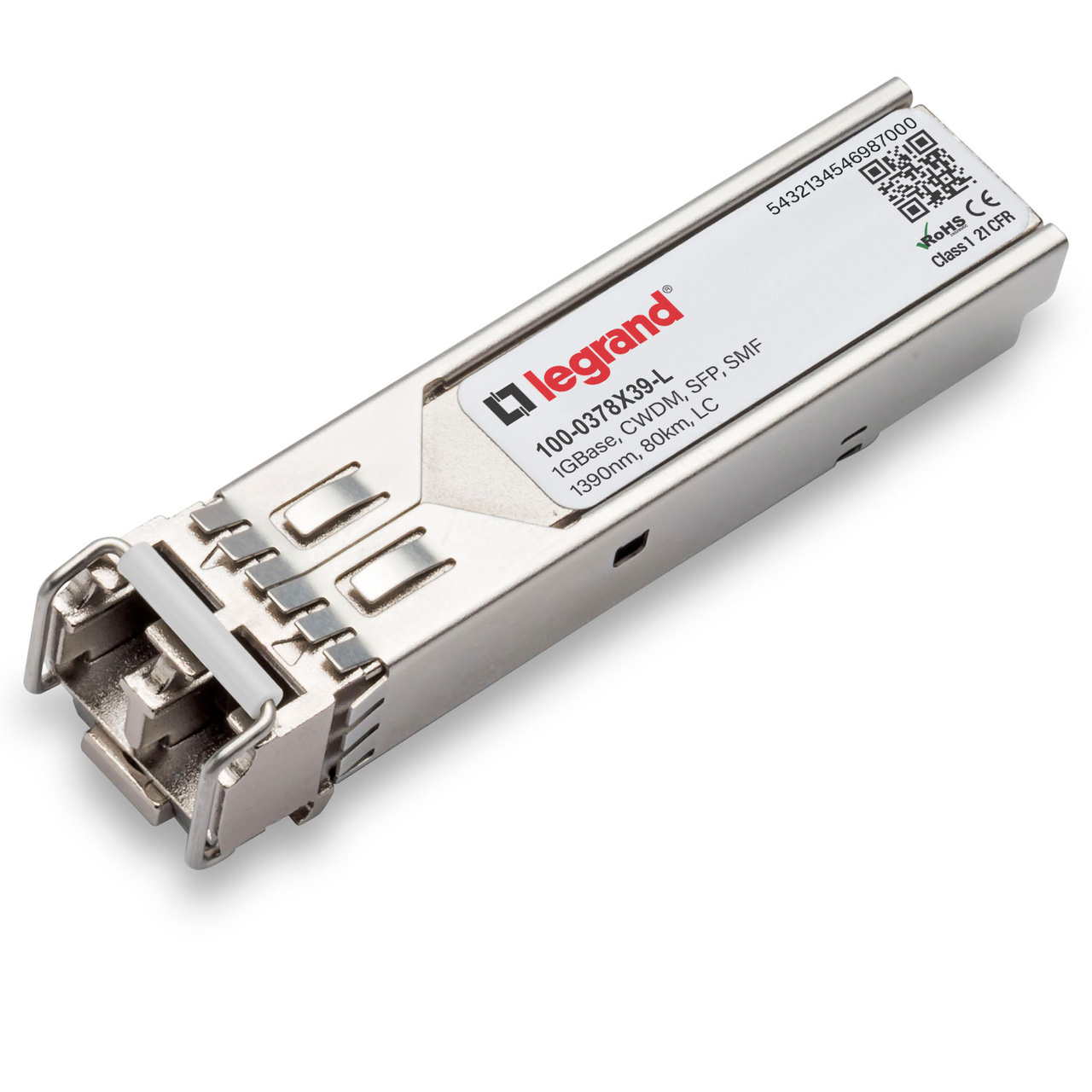 Calix 100-0378X39 Compatible 1000Base-CWDM SFP Transceiver (SMF, 1390nm, 80km, LC Duplex, DDM, I-Temp)