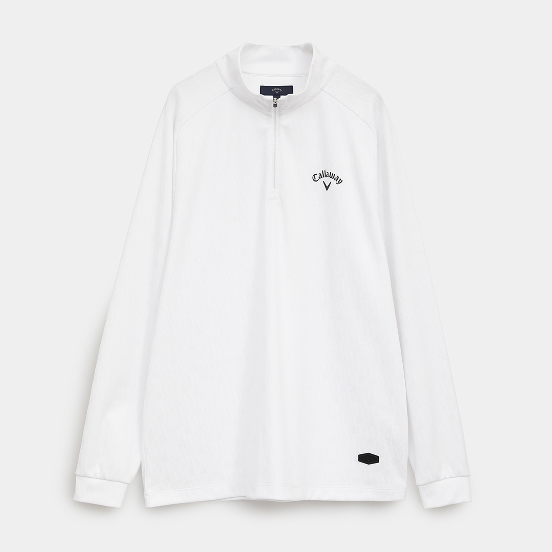 ロゴジャカードハーフジップモックネック (MENS)