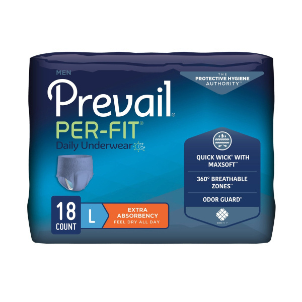 Prevail Per-Fit Underwear for Men, Large - 18/bag (PFUMLT Health & Beauty Health Care Incontinence Aids) photo